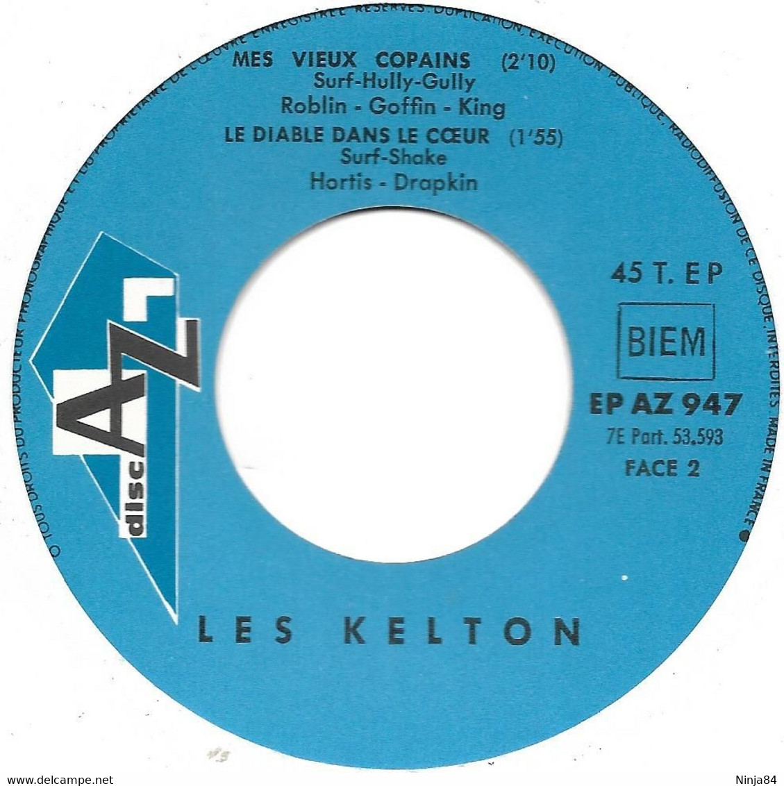 EP 45 RPM (7")  Les Kelton   " Mr Le Facteur  " - Rap & Hip Hop