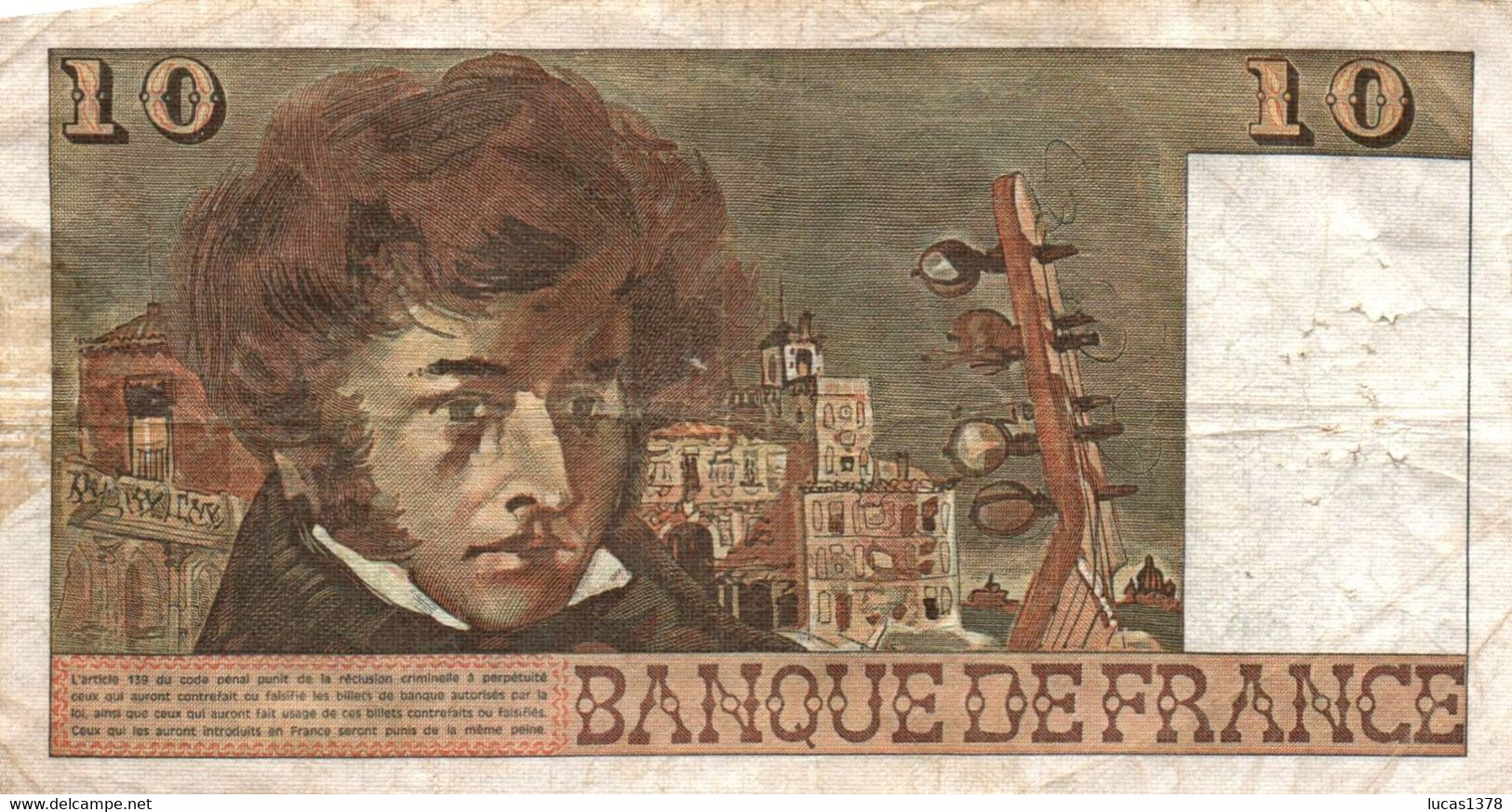 10 Francs Berlioz Type 1972 / F.63/17-283 - P150c - Alphabet 283 - 5 F 1917-1940 ''Violet''