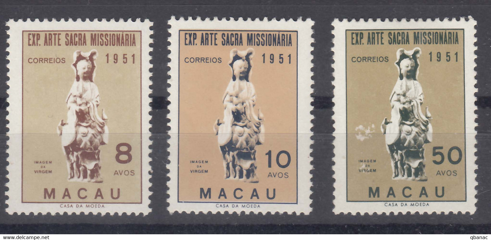 Portugal Macao Macau 1953 Mi#391-393 Mint Hinged - Unused Stamps