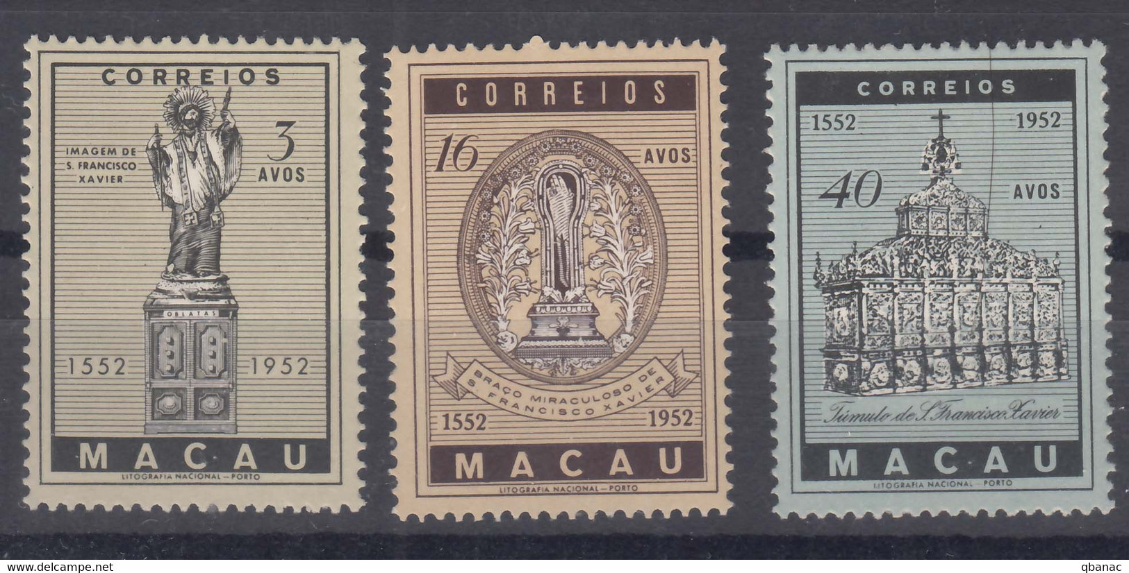 Portugal Macao Macau 1952 Mi#388-390 Mint Hinged - Unused Stamps