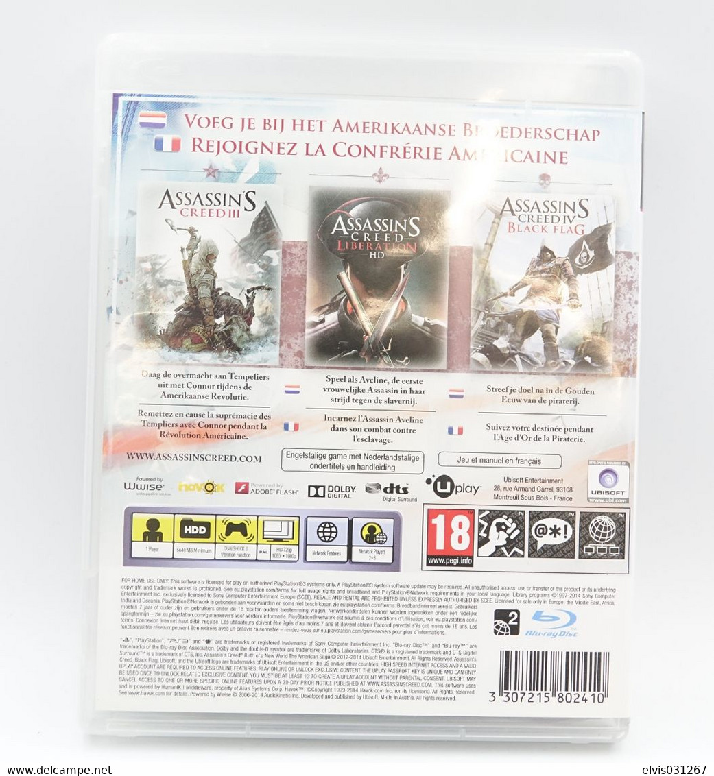 SONY PLAYSTATION THREE PS3 : ASSASSINS CREED BIRTH OF A NEW WORLD THE AMERICAN SAGA - UBISOFT - PS3