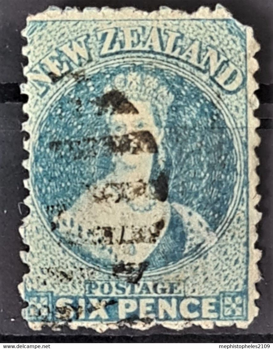 NEW ZEALAND 1871 - Canceled - Sc# 41 - 6d - Damaged On Upper Right Corner - Oblitérés