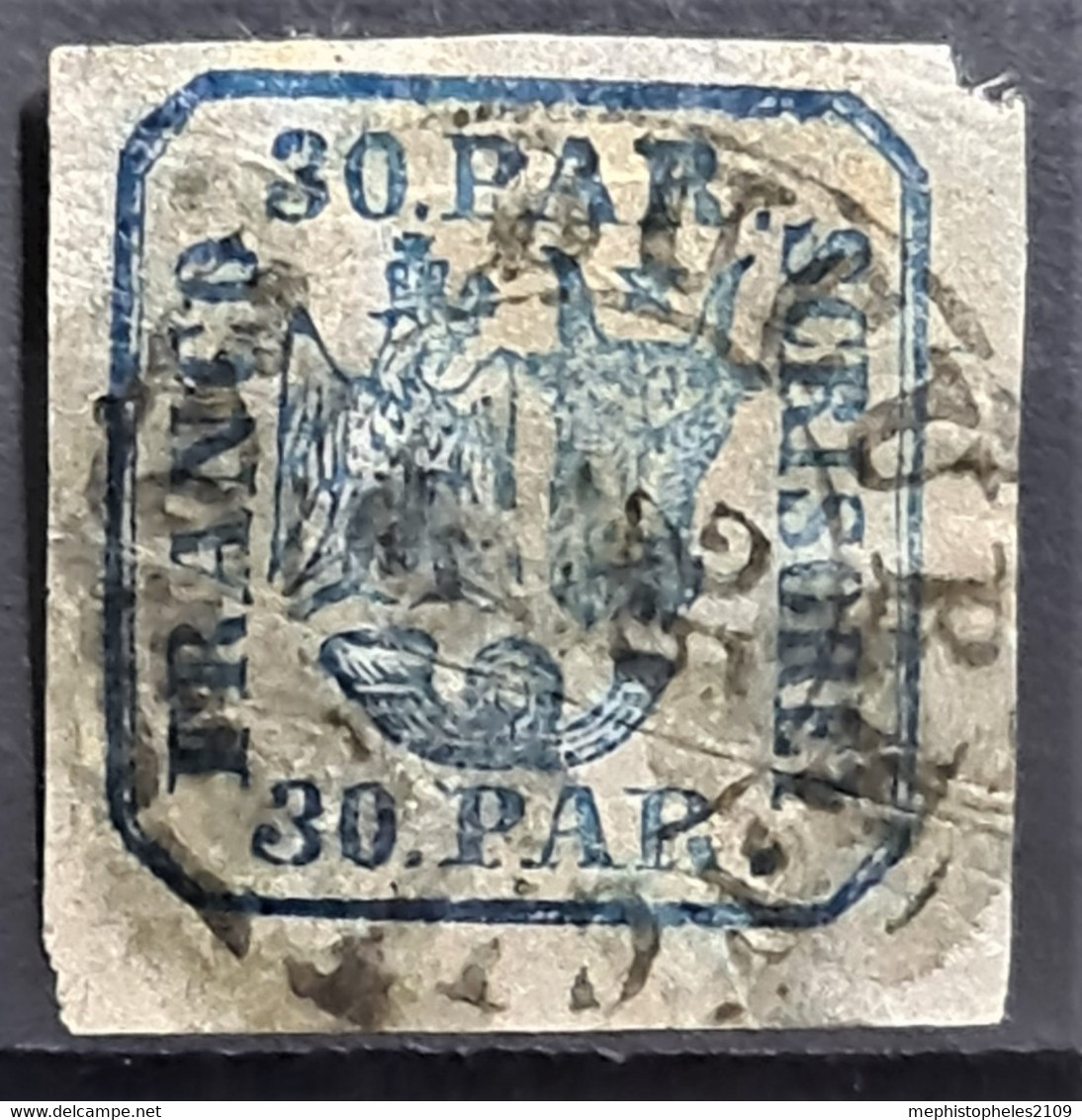 ROMANIA 1862 - Canceled - Sc# 14 - 1858-1880 Moldavie & Principauté