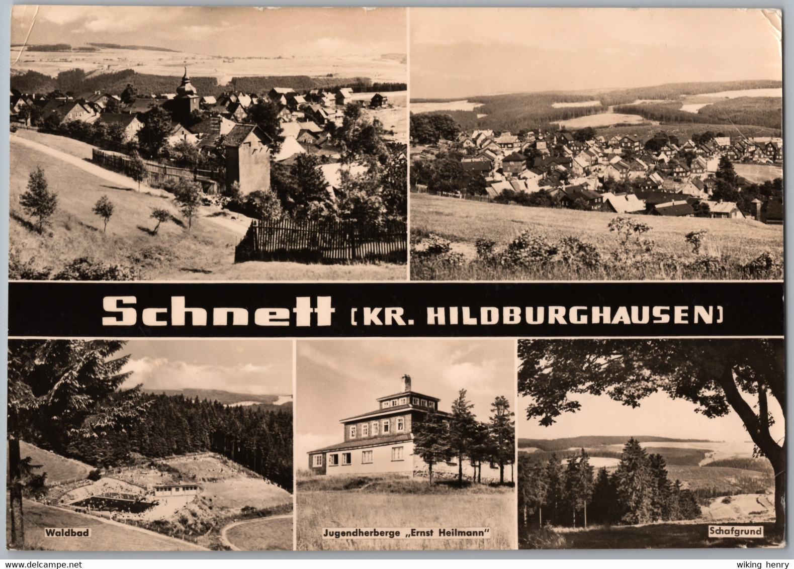 Masserberg Schnett - S/w Mehrbildkarte 2   Großbildkarte - Masserberg