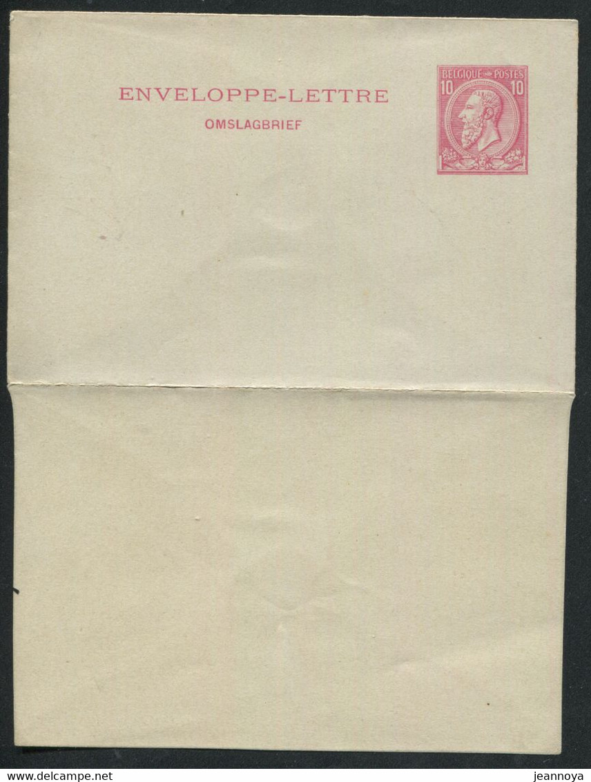 BELGIQUE - ENTIERS POSTAUX - ENVELOPPE LETTRE 10c ROUGE LEOPOLD II - NEUVE - SUP - Letter Covers