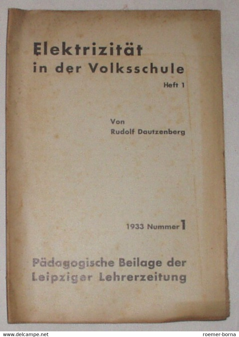 Elektrizität In Der Volksschule (Heft 1) - Libros De Enseñanza