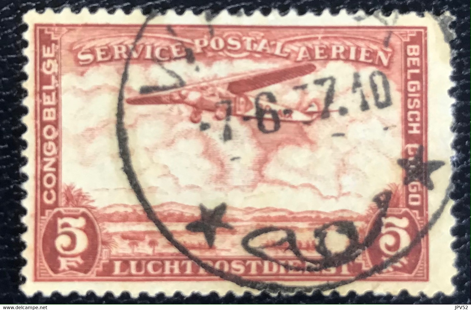 Congo Belge - Belgisch Congo - D2/10 - (°)used - 1934 - Michel 150 - Landschap Met Vliegtuig - Usati