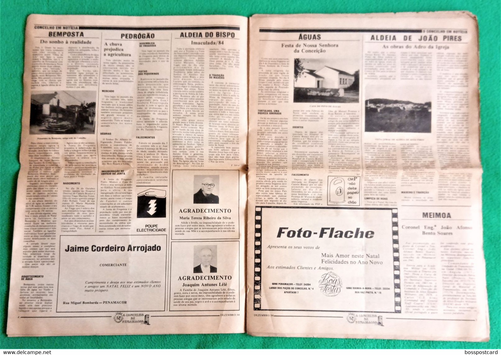Penamacor - Jornal O Concelho De Penamacor Nº 45, 31 De Dezembro De 1984 - Imprensa. Castelo Branco. Portugal. - Informations Générales