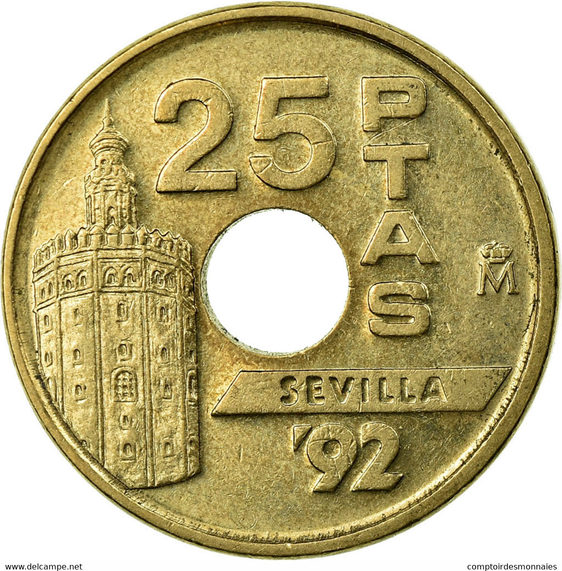 Monnaie, Espagne, Juan Carlos I, 25 Pesetas, 1992, Madrid, TTB, Aluminum-Bronze - 25 Peseta