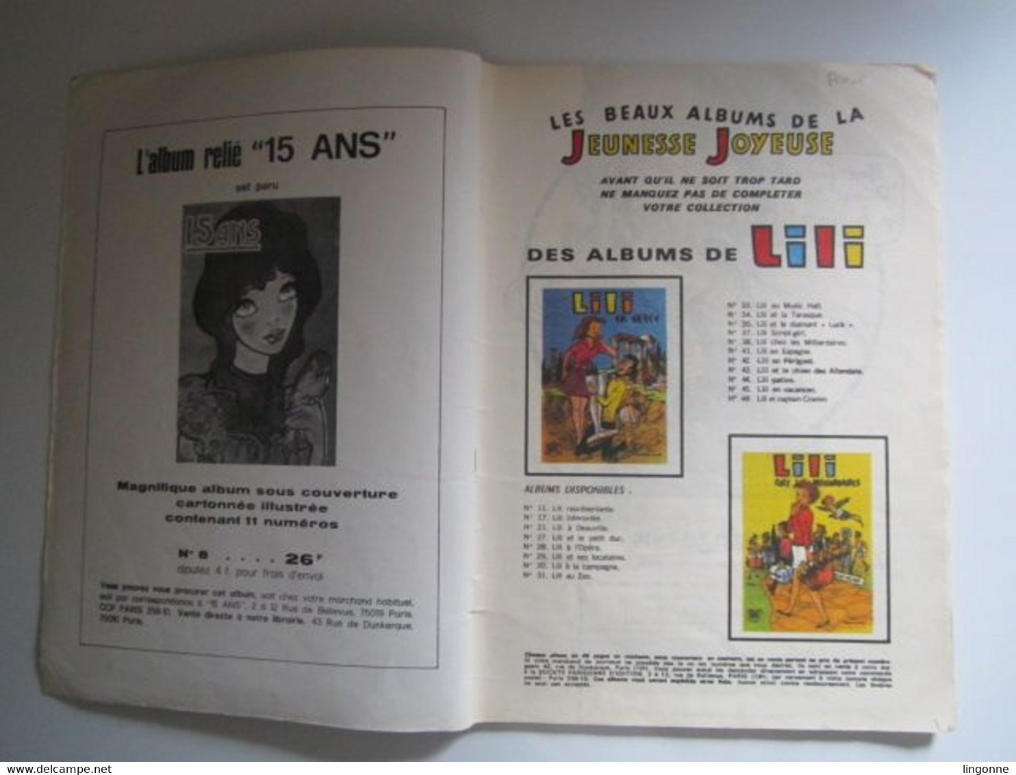 BD SOUPLE Magazine Ancien Lili Monitrice 1974 Albums Jeunesse Joyeuse Numéro 18 (en L'état) - Lili L'Espiègle