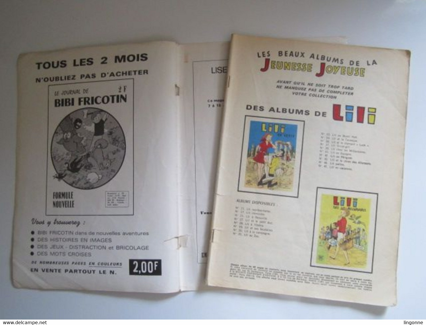 BD SOUPLE Magazine Ancien Lili Et Le Captain CRAMM 1974 Albums Jeunesse Joyeuse Numéro 46 (en L'état) - Lili L'Espiègle