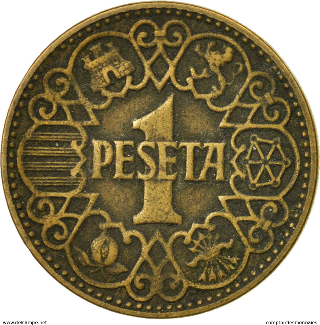 Monnaie, Espagne, Peseta, 1944, TTB, Aluminum-Bronze, KM:767 - 1 Peseta