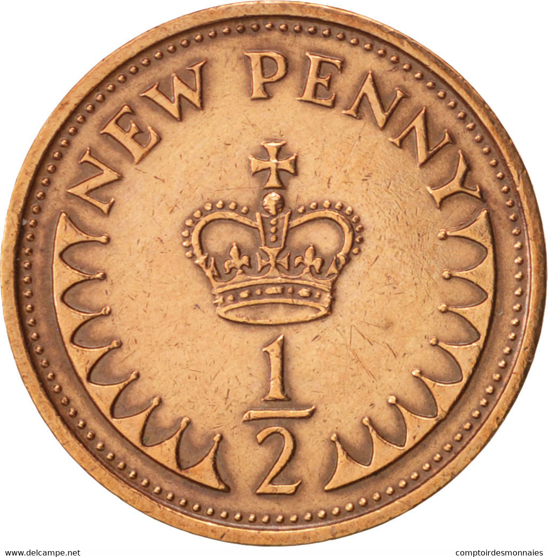 Monnaie, Grande-Bretagne, Elizabeth II, 1/2 New Penny, 1971, TTB+, Bronze - 1/2 Penny & 1/2 New Penny