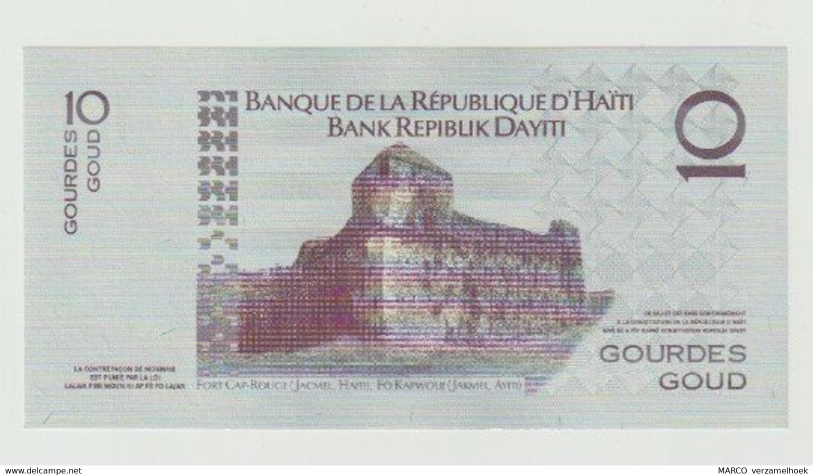 Banknote Bicentenaire De L'independance D'Haïti 10 Gourdes-goud 2016 UNC - Haïti