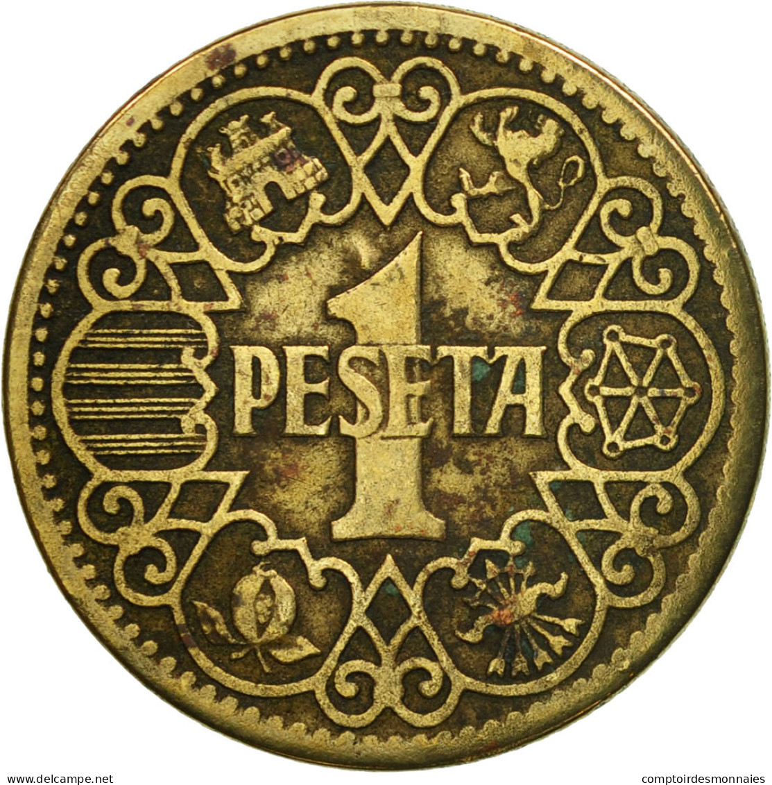 Monnaie, Espagne, Peseta, 1944, TB+, Aluminum-Bronze, KM:767 - 1 Peseta