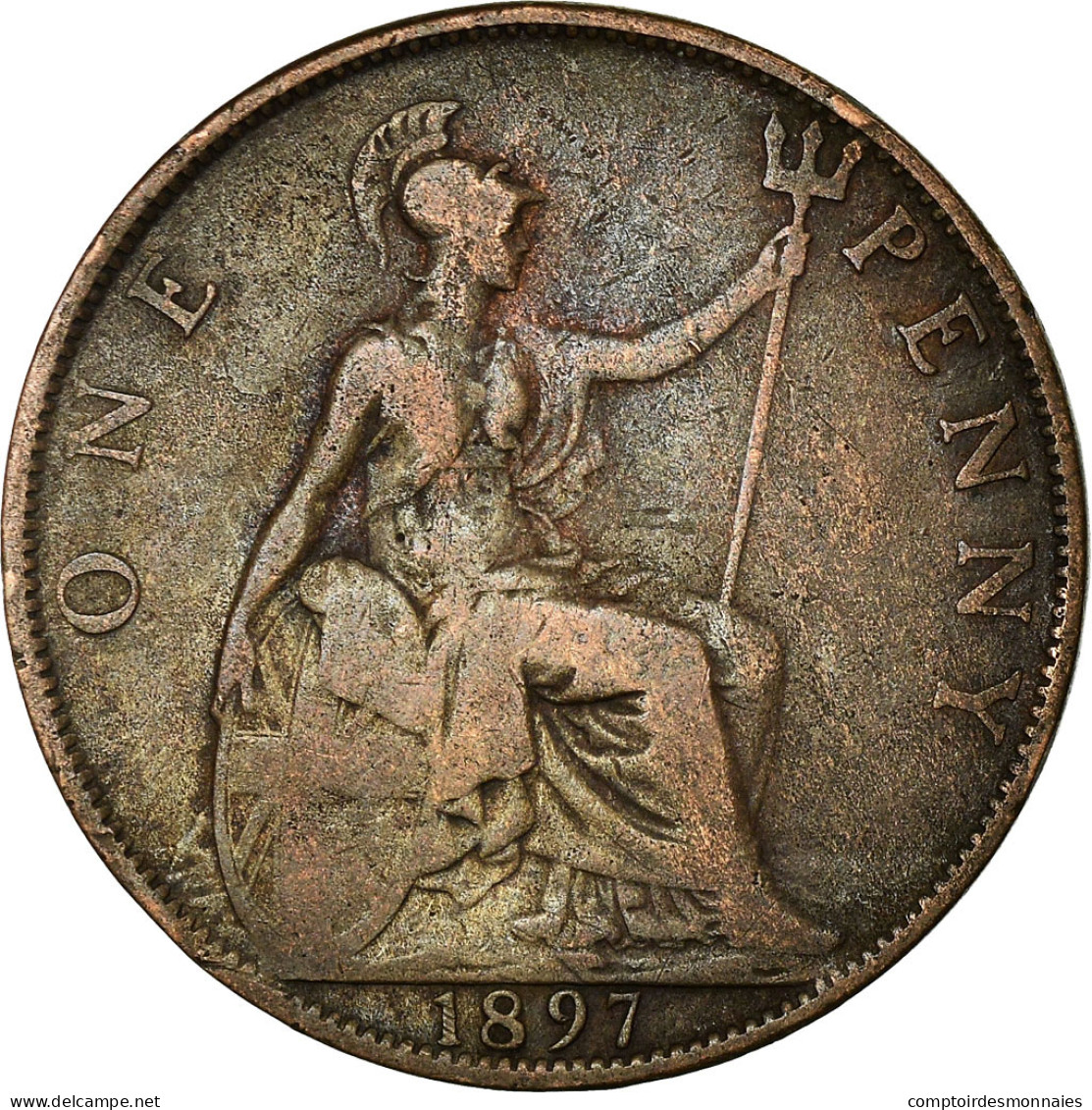 Monnaie, Grande-Bretagne, Victoria, Penny, 1897, TB+, Bronze, KM:790 - D. 1 Penny