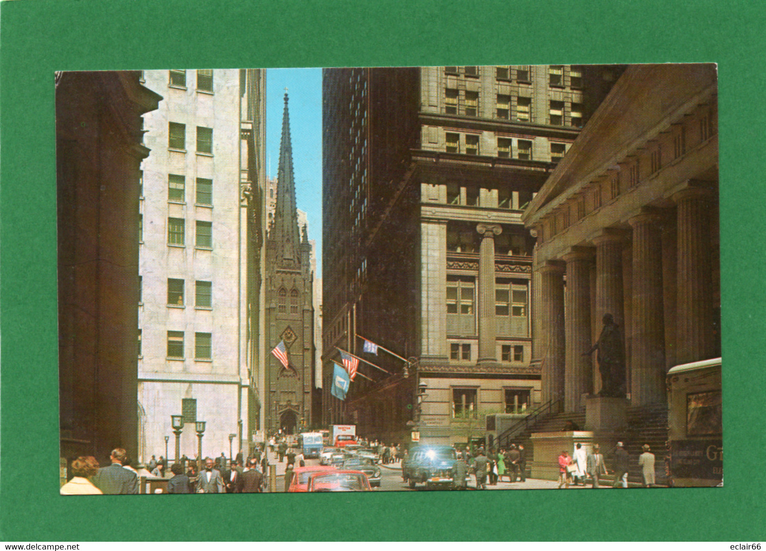 NEW YORK CITY  WALL STREET   CPM Année 1970 Voitures D'époque - Wall Street
