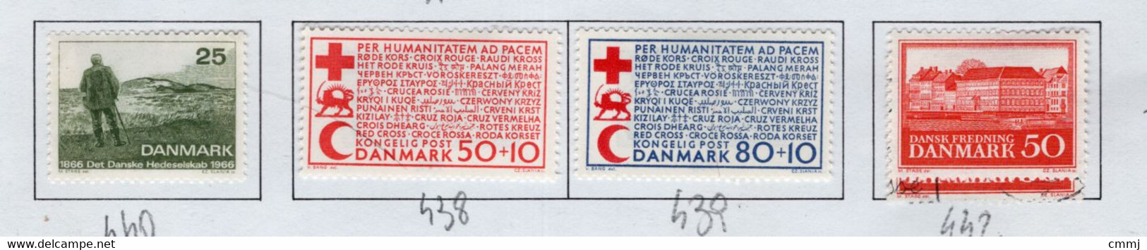 1965/1966 -  DANIMARCA - DENMARK - Mi. Nr. 440+438+439+442x2 - LH/USED -  (Z0304..38) - Other & Unclassified
