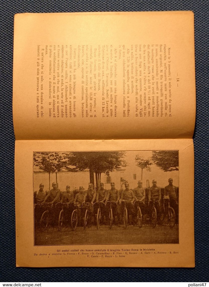 0528 "DA TORINO A ROMA IN BICICLETTA....- LA CICLISTA VALDOCCO NEL 1928 IN GITA COLL'ORATORIO VALSALICE..." OPUSCOLO