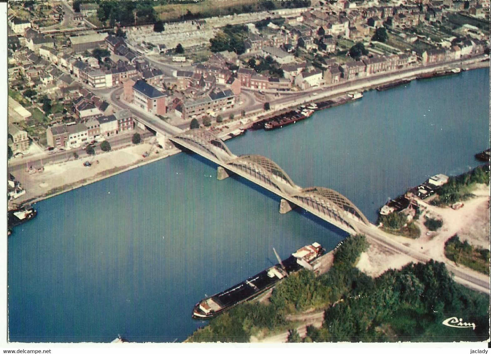 Engis -- Vue Aérienne  -  Le Pont.    (2 Scans) - Engis