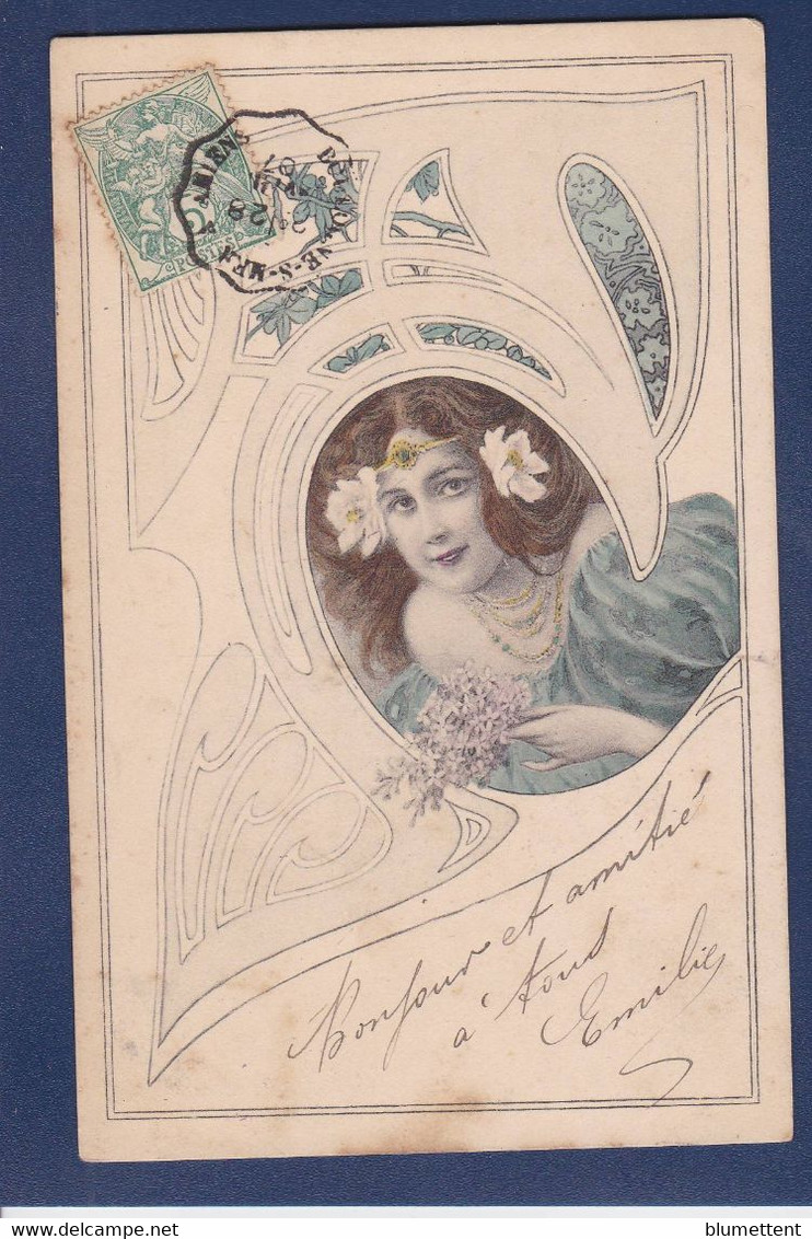 CPA MM VIENNE Sans Numéro Circulé Femme Girl Woman Art Nouveau - Vienne