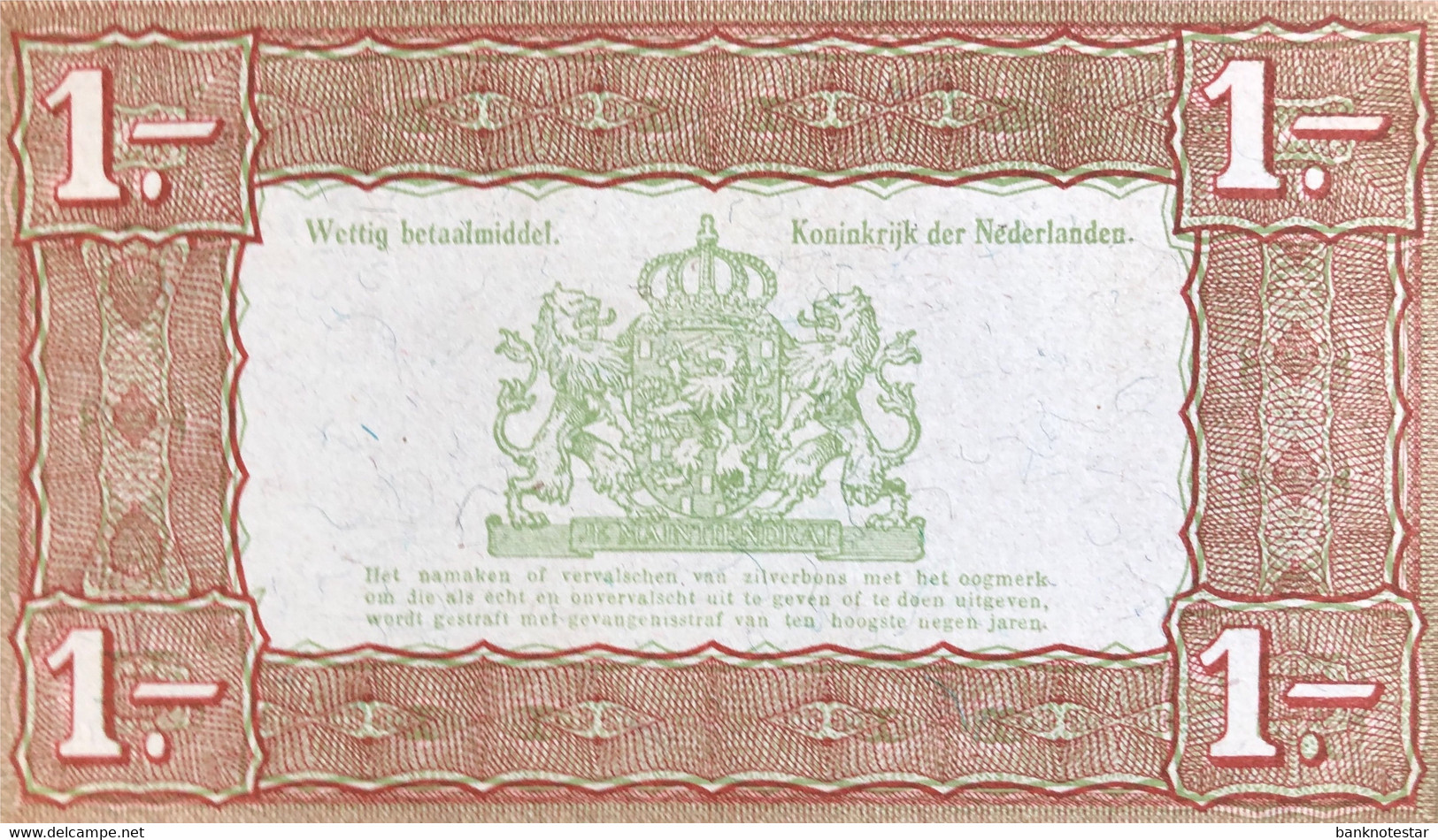 Netherlands 1 Gulden, P-61 (1.10.1938) - UNC - 1 Florín Holandés (gulden)
