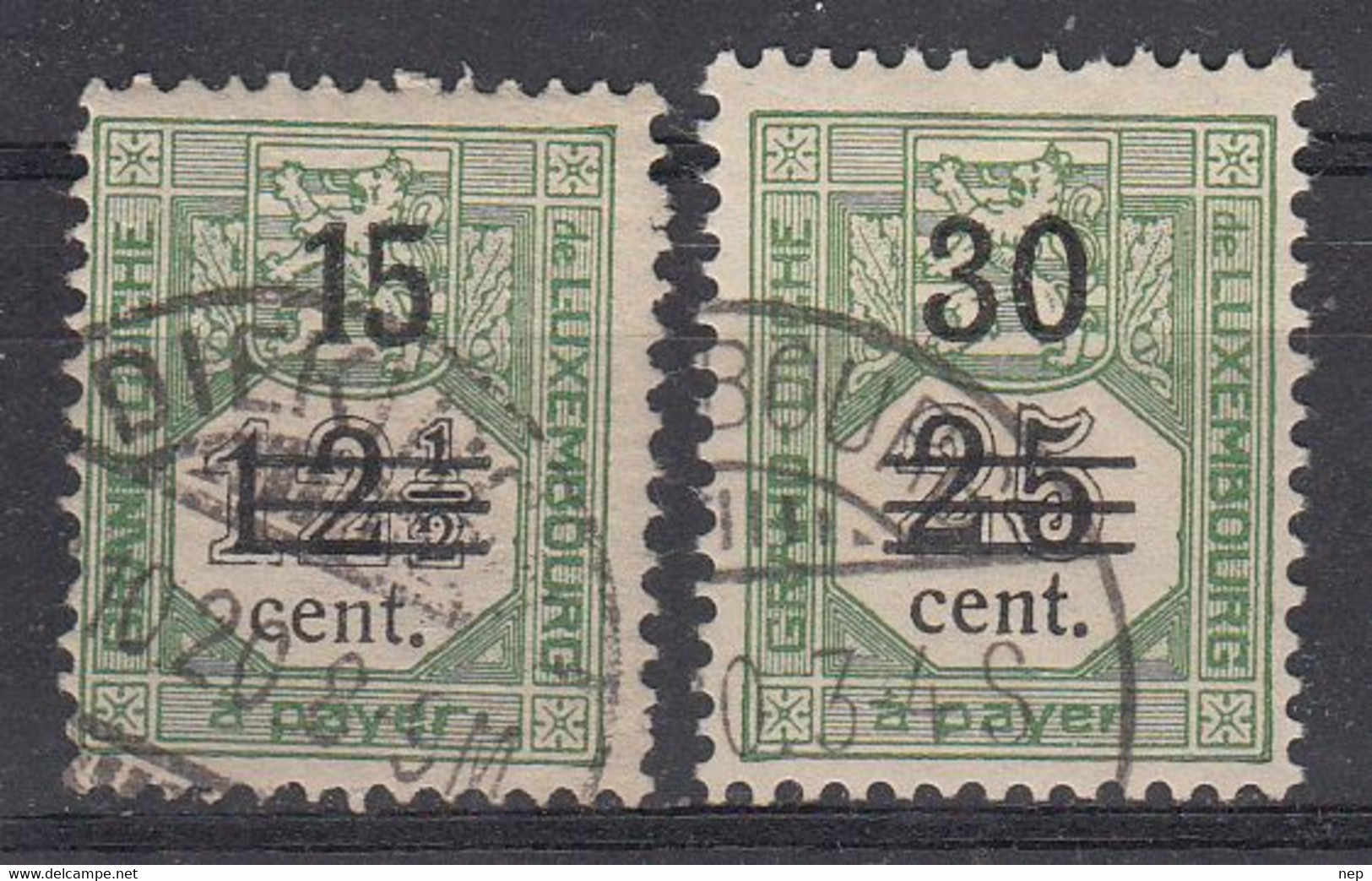 LUXEMBURG - Michel - 1920 - Nr 8/9 - Gest/Obl/Us - Segnatasse