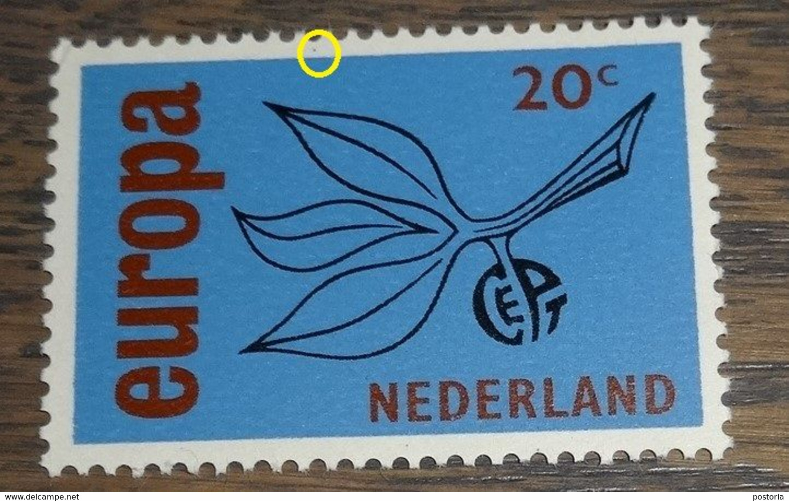 Nederland - MAST - 848 PM - 1965 - Plaatfout - Postfris - Stip Zegelrand - Variétés Et Curiosités