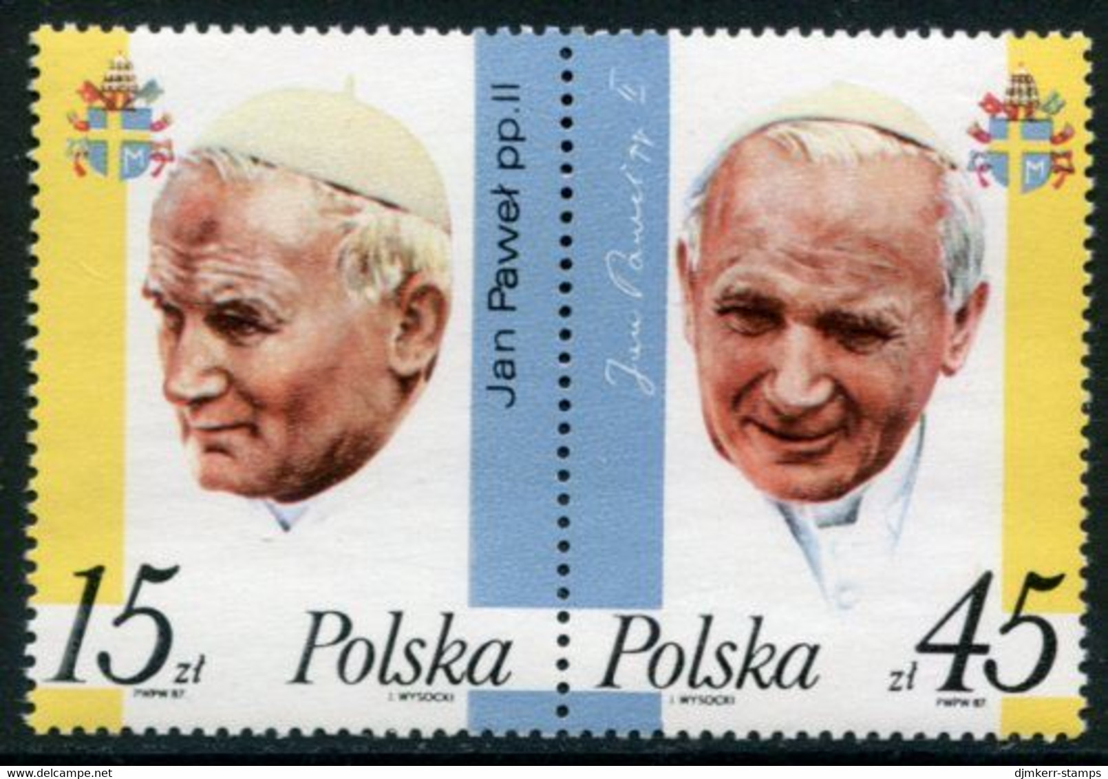 POLAND 1987 Papal Visit  MNH / **.  Michel 3099-100 - Neufs