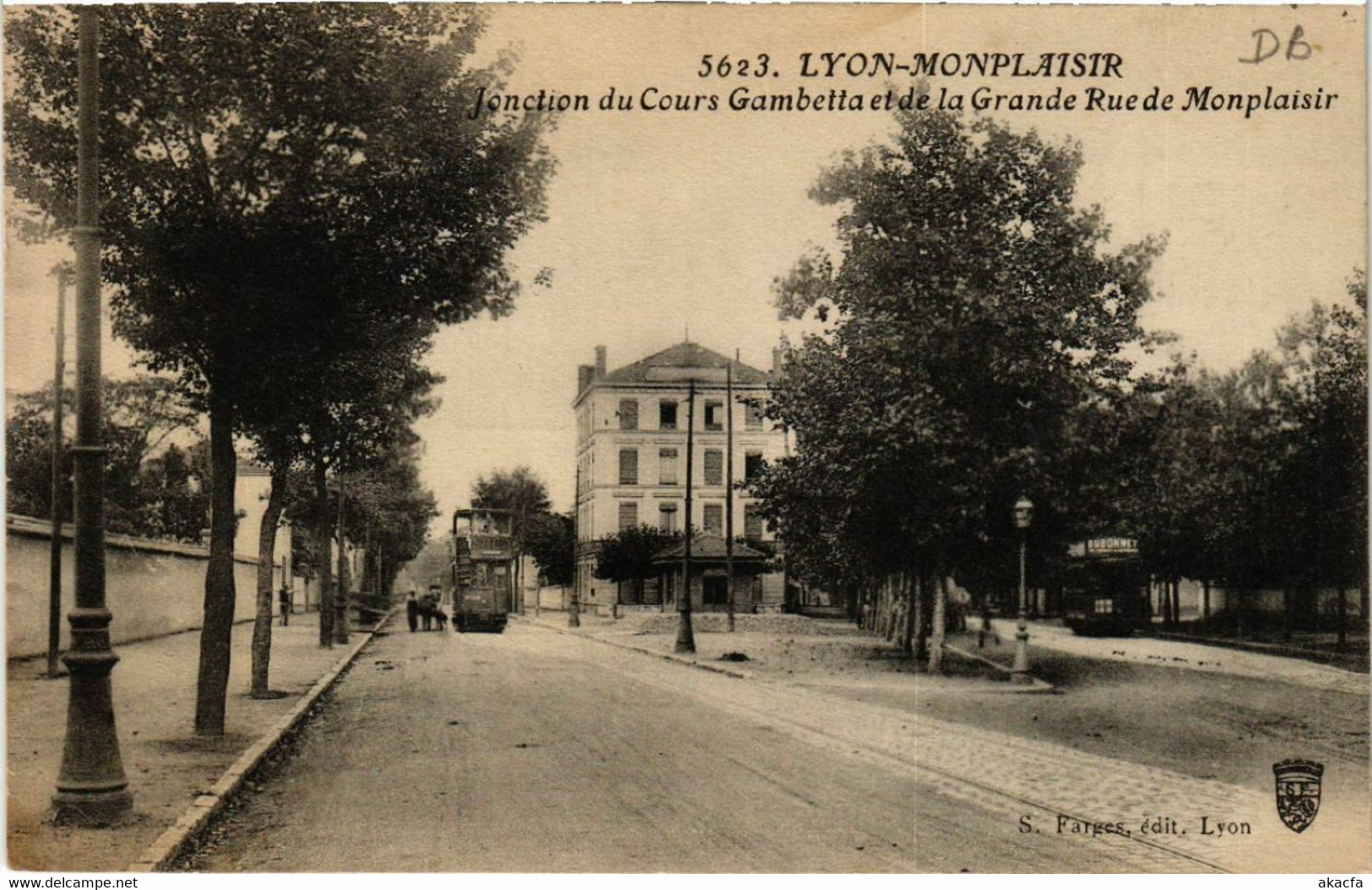 CPA AK LYON MONPLAISIR Jonction Du COURS Gambetta La Grande Rue Mo (470375) - Lyon 8