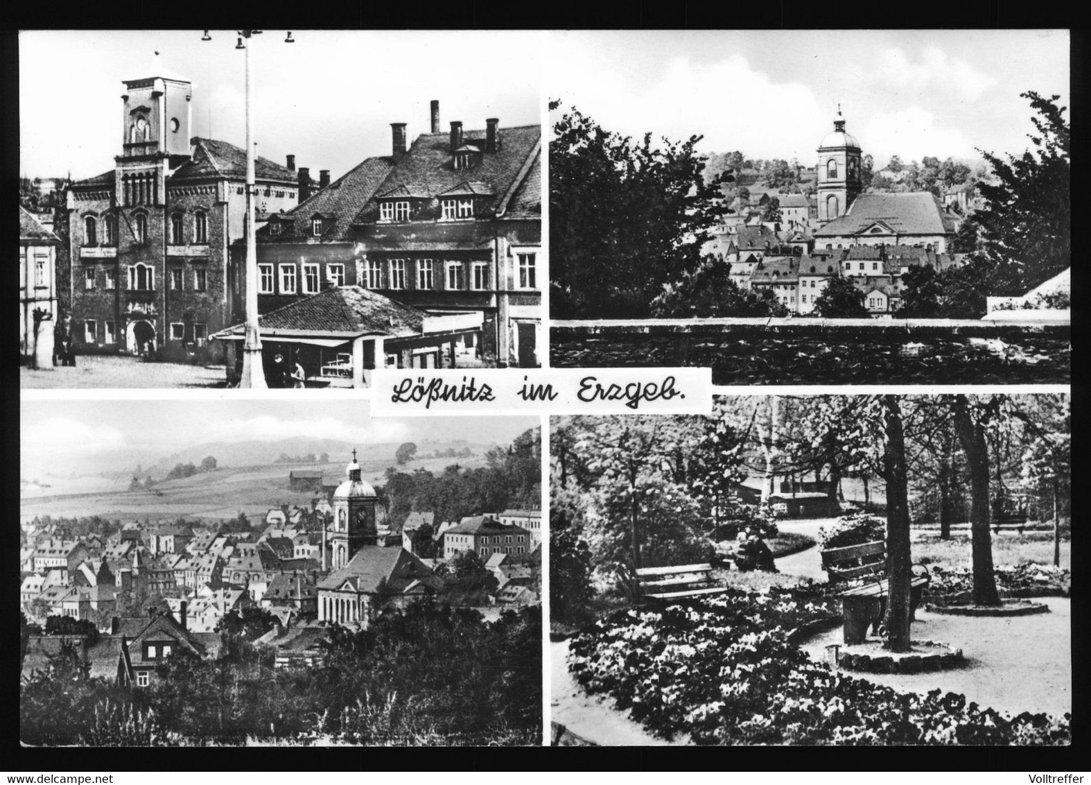 DDR Mehrbild Foto AK Um 1977 Lößnitz Im Erzgebirge, Ortspartie - Loessnitz