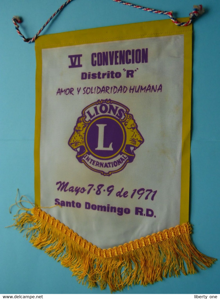 XI Convencion Distrito "R" SANTO DOMINGO R.D. 1971 > LIONS International ( Ancien / Old > FANION > Wimpel > Pennant ) - Sonstige & Ohne Zuordnung