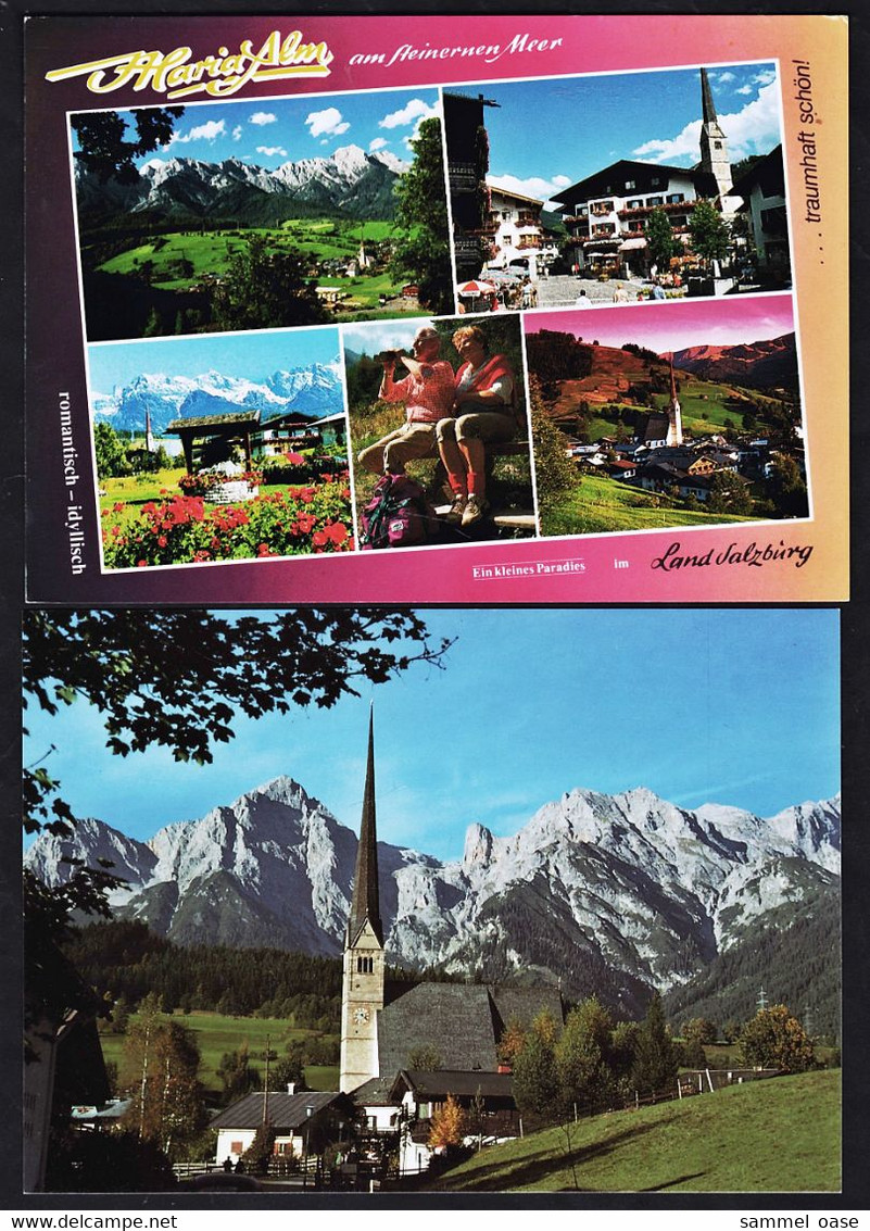 2 X Maria Alm  -  Kirche Und Mehrbild  -  Ansichtskarten Ca.1996  (13157) - Maria Alm