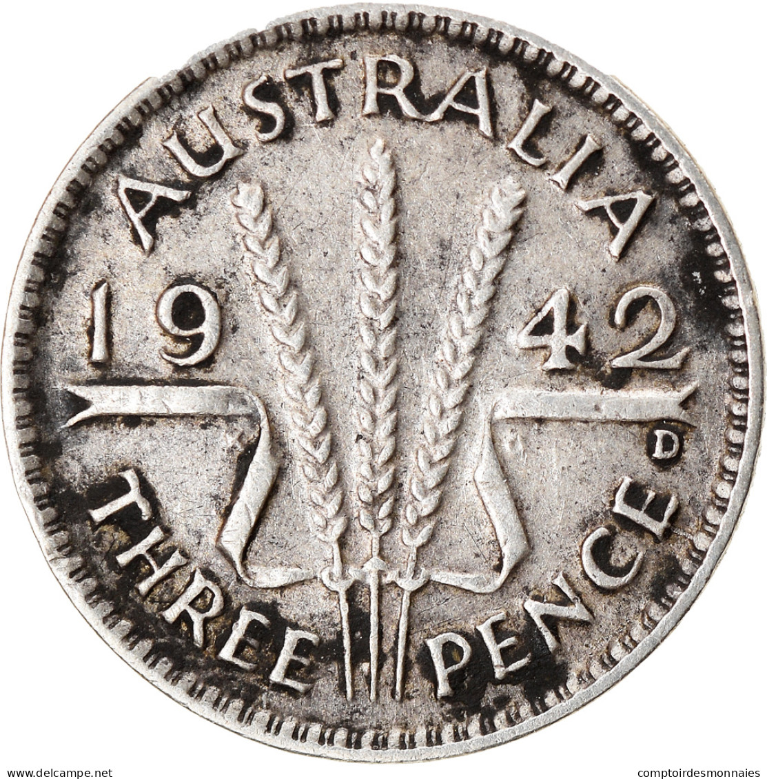 Monnaie, Australie, George VI, Threepence, 1942, Denver, TTB, Argent, KM:37 - Victoria