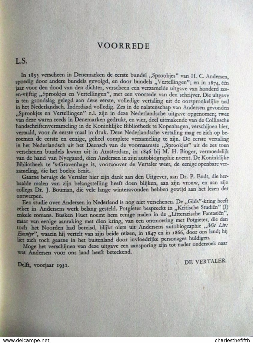 VOLLEDIG OEUVRE H.C. ANDERSEN, RIE CRAMER , W. van Eeden - SPROOKJES EN VERTELLINGEN [Luxe editie] - 1931/1932 ART DECO