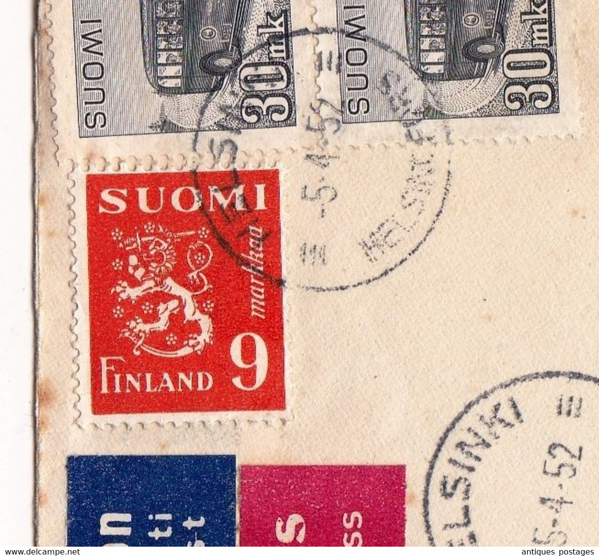 Lettre Helsinki Helsingfors 1952 Finland Suomi Suisse Suomen Hammaslääkäriseura - Briefe U. Dokumente