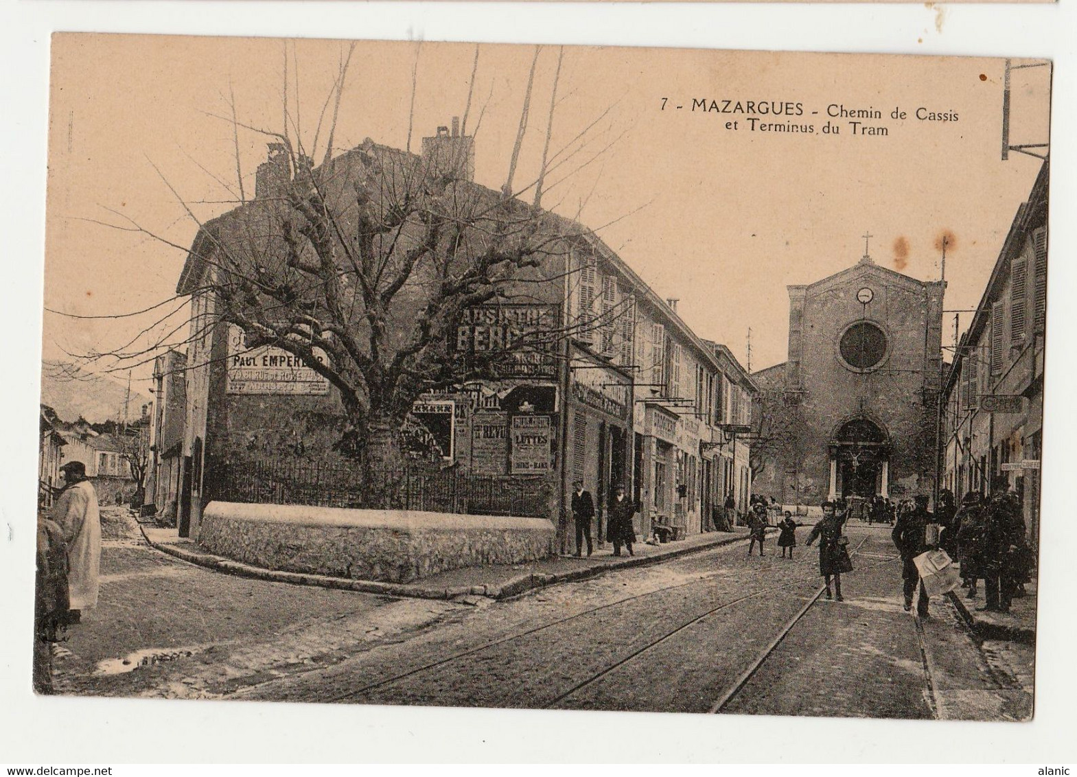 13 CPA  MARSEILLE  Mazargues Chemin De Cassis Et Terminus Du Tram. PEU COMMUNE   CIRCULEE  TBE - Südbezirke, Mazargues, Bonneveine, Pointe Rouge, Calanque-Felsen