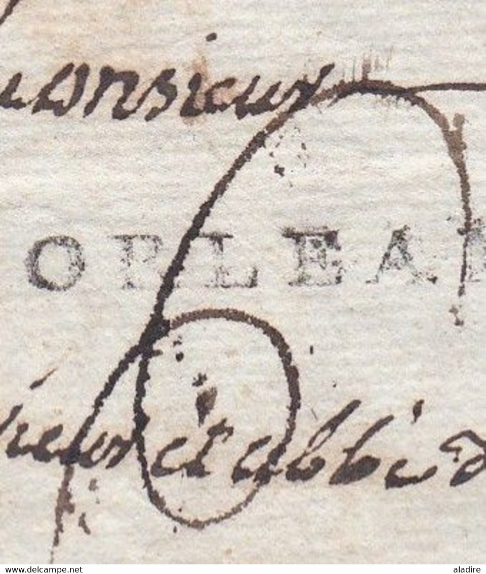 1778 - Marque Postale ORLEANS  32x4mm Sur Lettre Pliée Avec Correspondance Familiale Vers  Paris - Taxe 6 - 1701-1800: Vorläufer XVIII