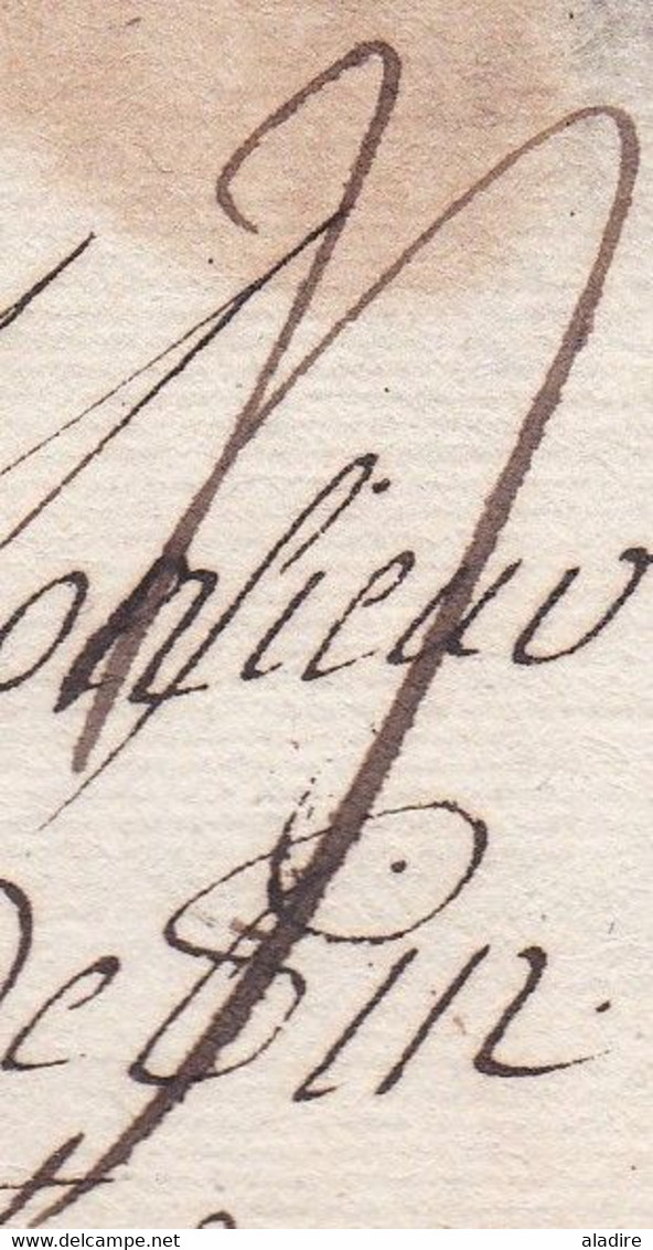 1781 - Marque Postale TARASCON  41x5mm Sur Lettre Avec Correspondance  Vers Aix - Taxe 4 - 1701-1800: Voorlopers XVIII