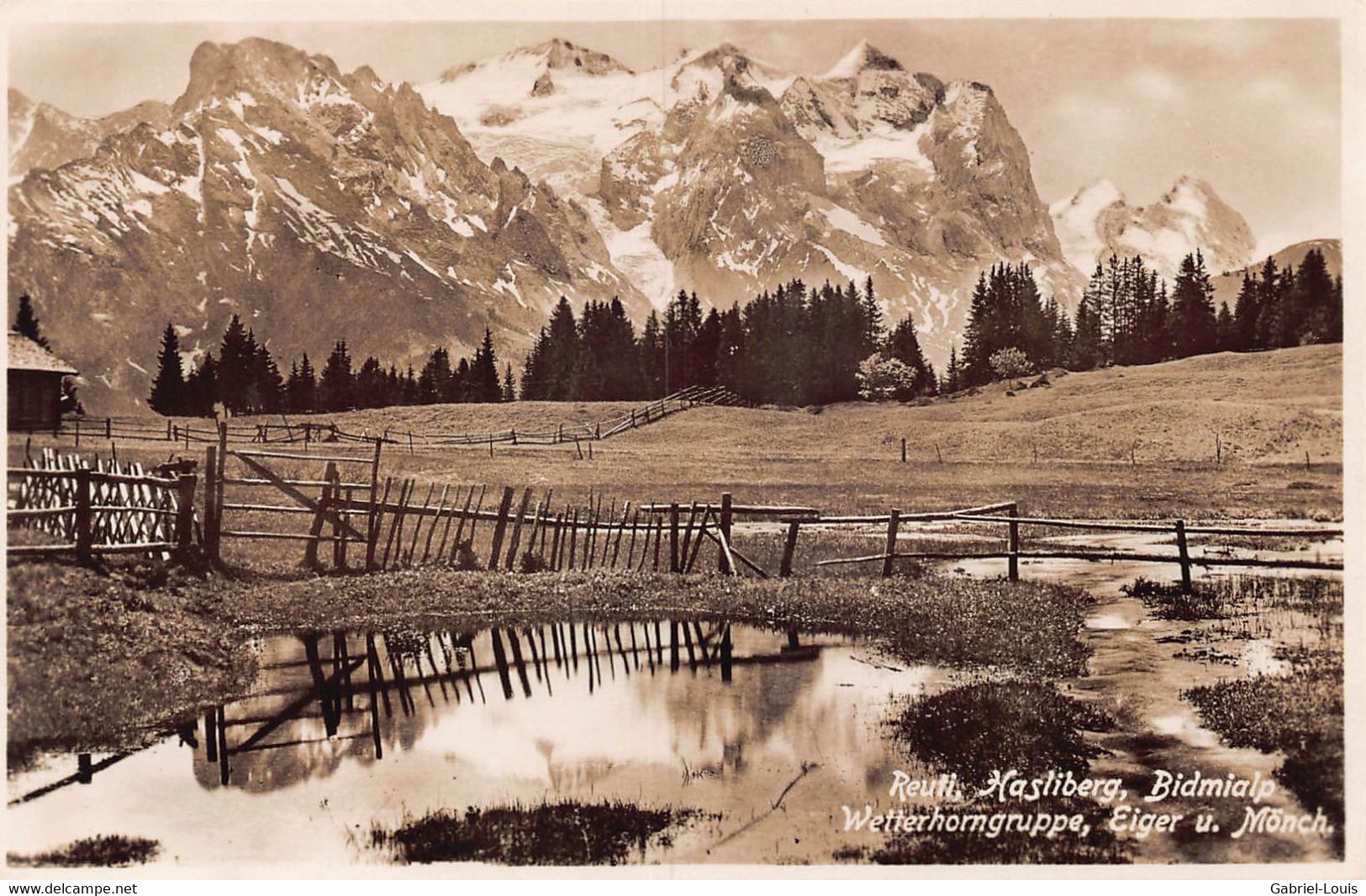 Reuti Hasliberg Bidmialp Wetterhorngruppe Eiger U. Mönch - Hasliberg