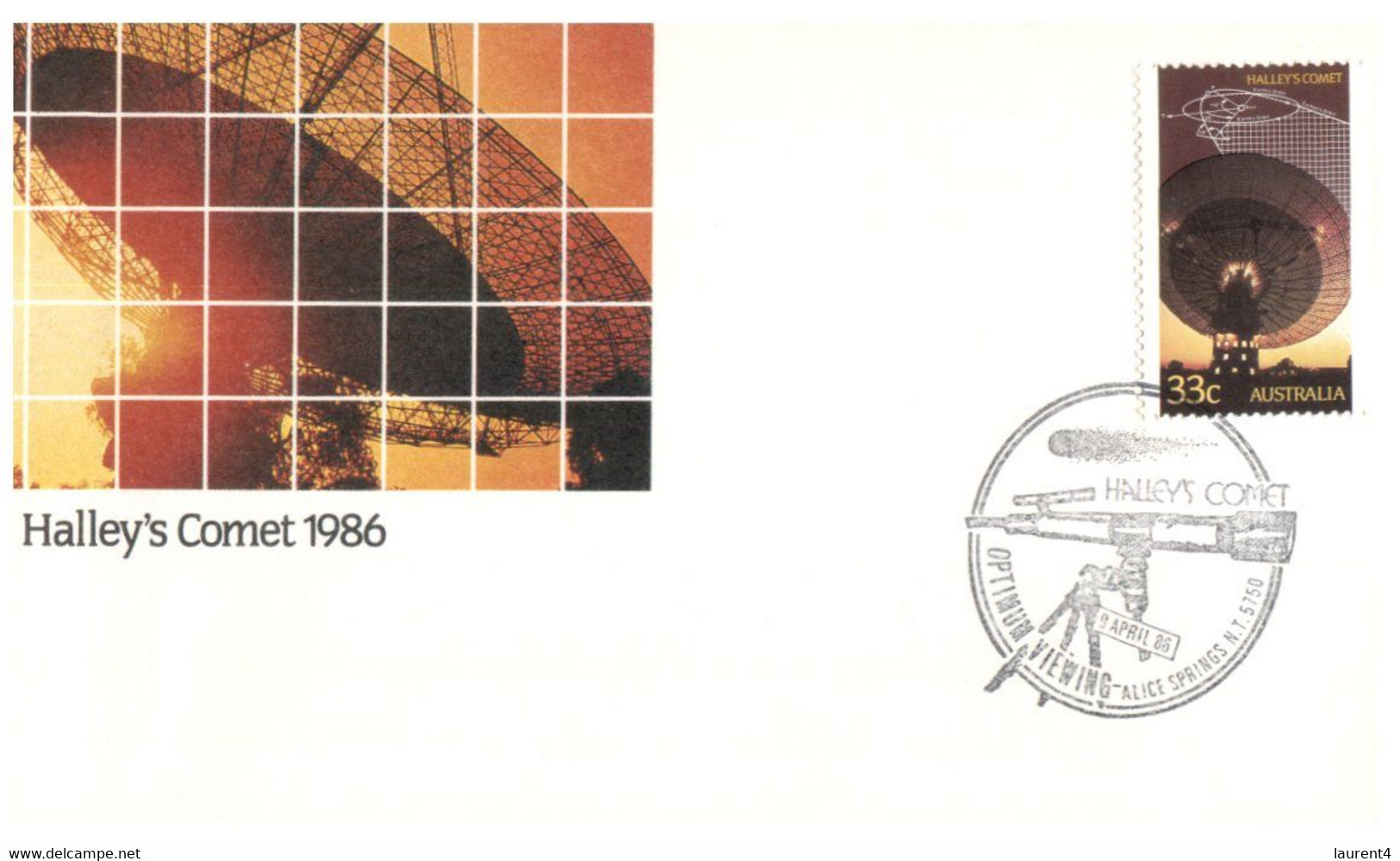 (YY 9 A) Australia FDC Cover - 1983 - Commemorative Postmarks (2 Cover) Alice Springs - Halley's Comet - Otros & Sin Clasificación