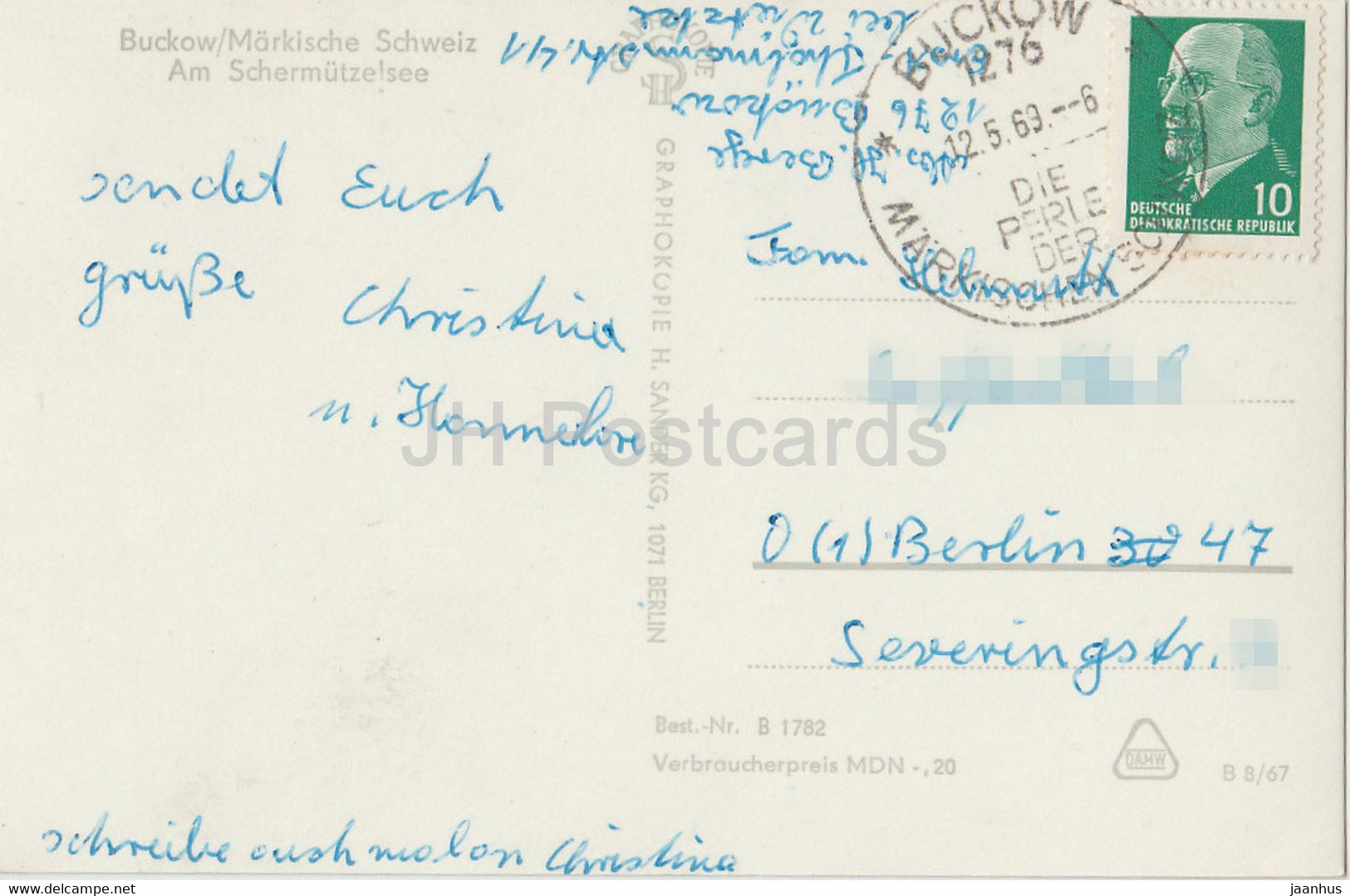 Buckow - Markische Schweiz - Am Schermutzelsee - 1969 - Germany DDR - Used - Buckow