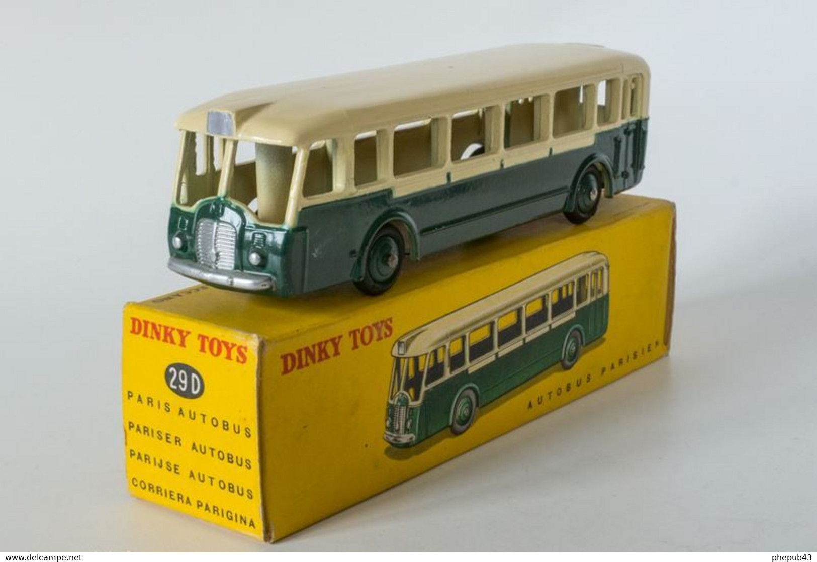 Somua-Panhard - Autobus R.A.T.P. - Crème & Vert - Dinky Toys (Atlas) - Dinky