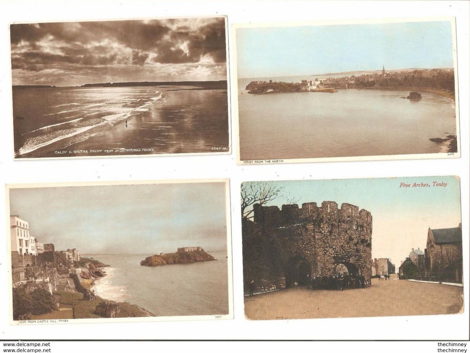 FOUR POSTCARDS OF TENBY PEMBROKESHIRE WALES - Pembrokeshire