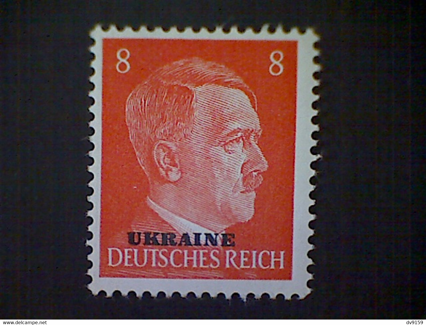 Russia, Scott #N46, Mint (*), 1941, Hitler Overprint Ukraine, 8pf, Red - 1941-43 Occupation Allemande