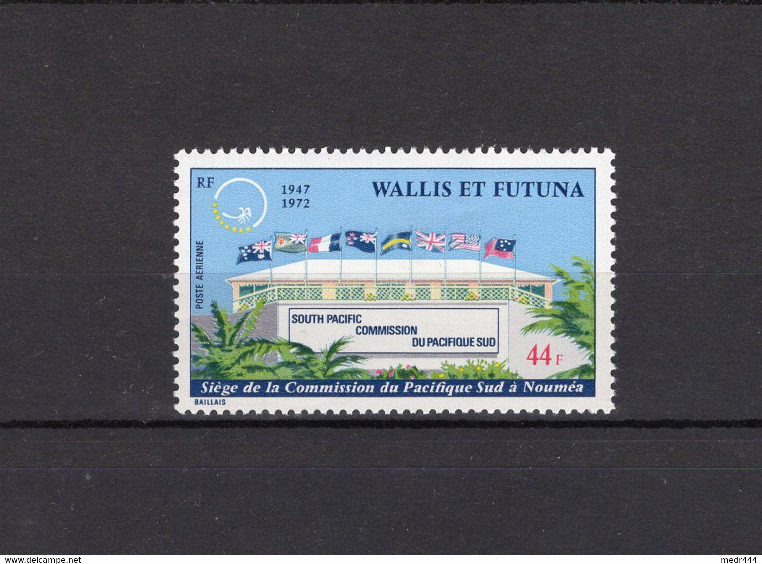 Wallis And Futuna 1972 - The 25th Anniversary Of The South Pacific Commission - Airmail Stamp - MNH**- Excellent Quality - Lettres & Documents