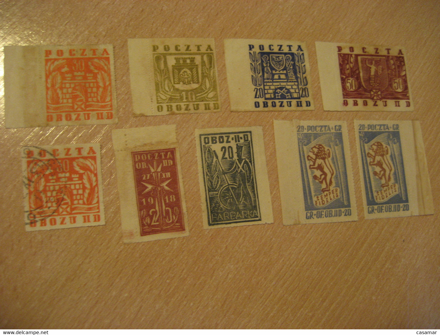 KLOMINO Westfalenhof Grodek Obozu Camp II D WW2 Polish POW Stamps POLAND Germany Russia - Prisoner Camps