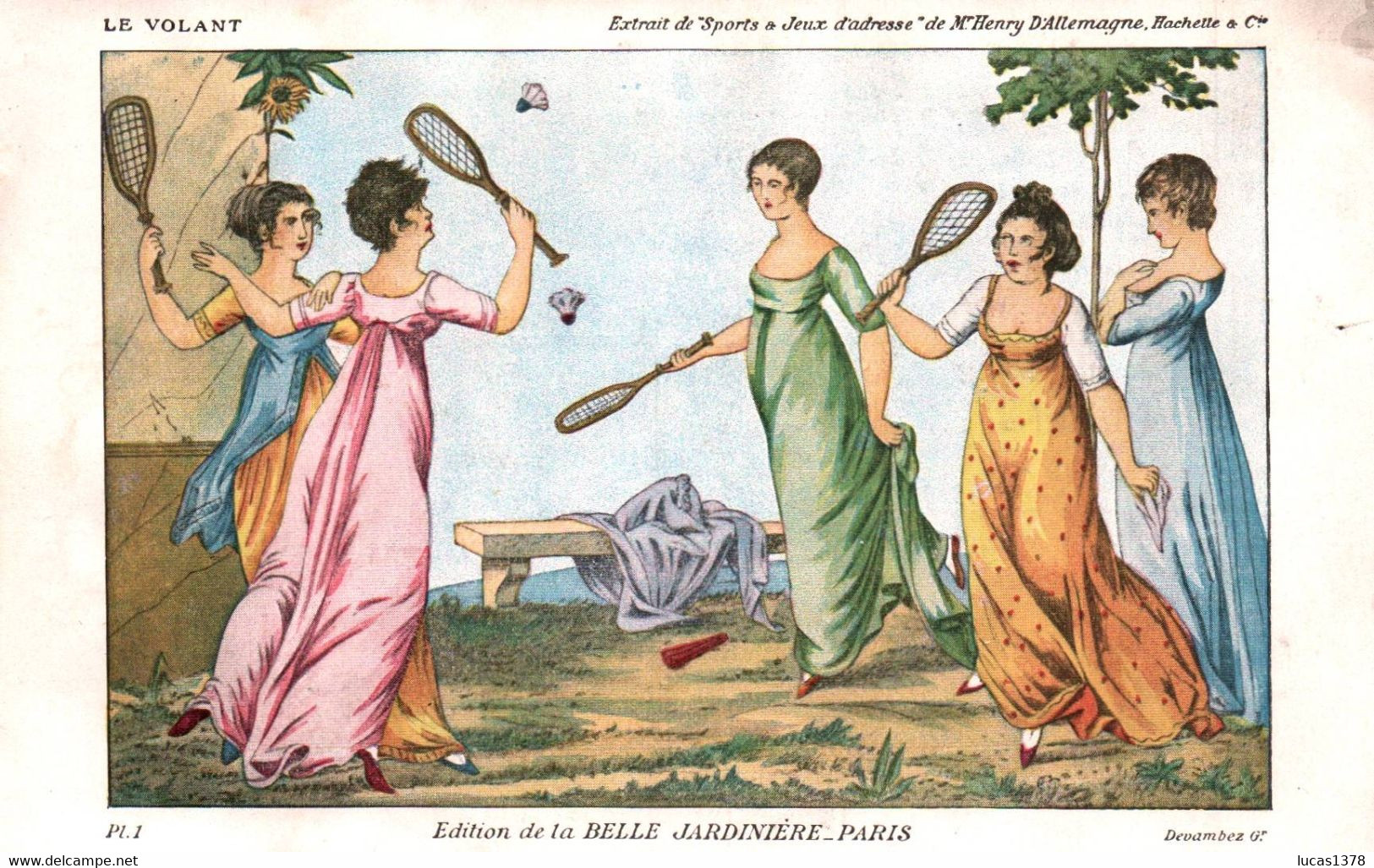 CARTE PUBLICITAIRE BELLE JARDINIERE / SERIE SPORTS ET JEUX D ADRESSE / LE VOLANT - Sonstige & Ohne Zuordnung