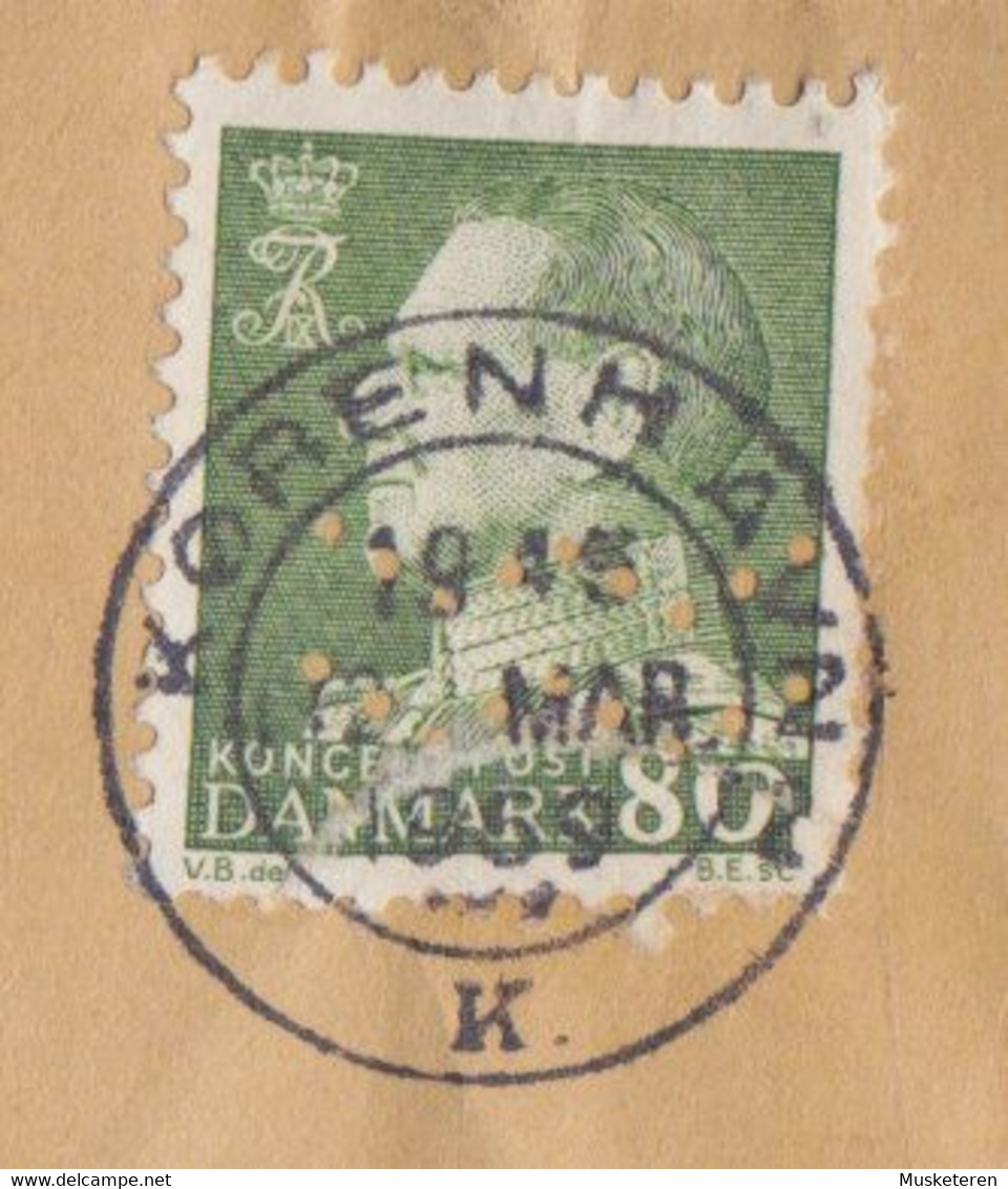 Denmark Perfin Perforé Lochung (Fig04a) 'ww' Københavns Kommune, KØBENHAVNS BEGRAVELSESVÆSEN 1969 Cover Brief - Errors, Freaks & Oddities (EFO)