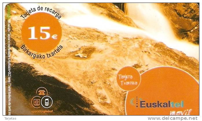 TARJETA DE ESPAÑA DE EUSKALTEL MOVIL DE 15 EUROS   Fecha 1/08/2010 - Euskaltel